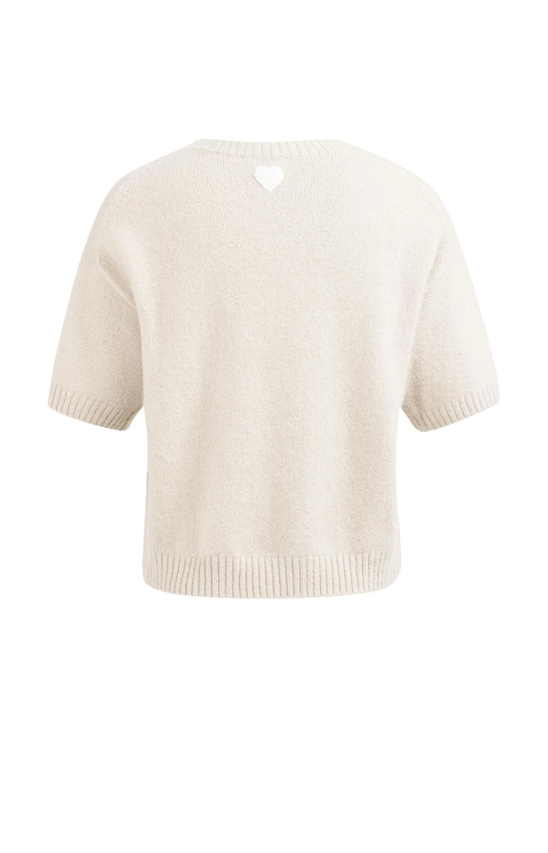 YAYA Kurzarm-Strickpullover mit Kunstdruck