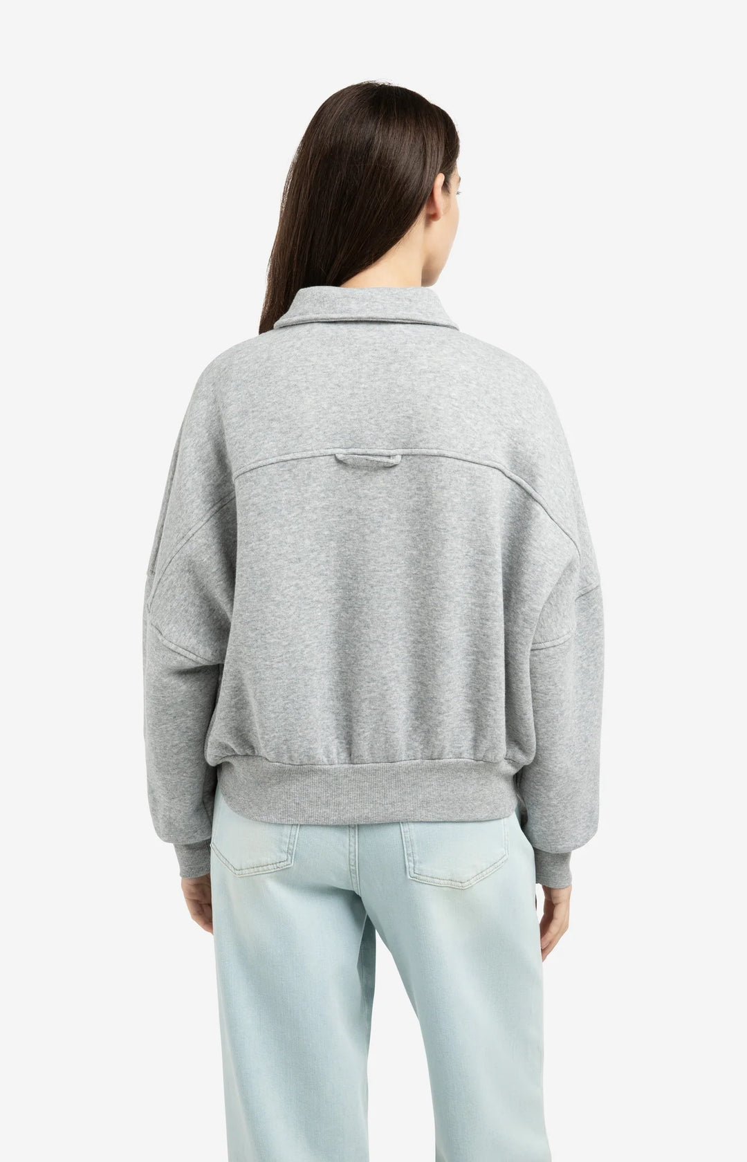 YAYA graue Sweatshirtjacke mit Reißverschluss