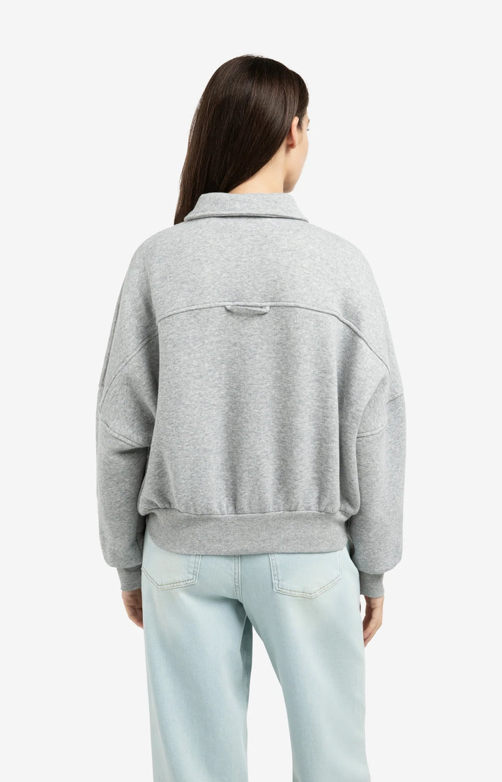 YAYA graue Sweatshirtjacke mit Reißverschluss