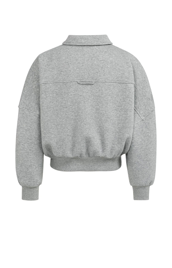 YAYA graue Sweatshirtjacke mit Reißverschluss