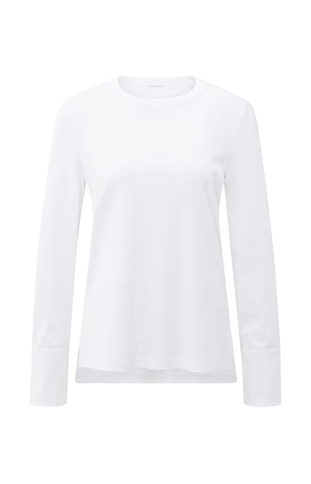 YAYA Weißes Langarm-Jersey-Top