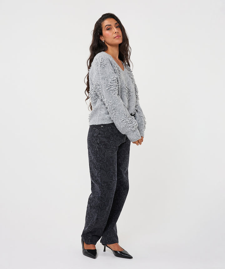 EsQualo 3D Fringes Jumper, Grey