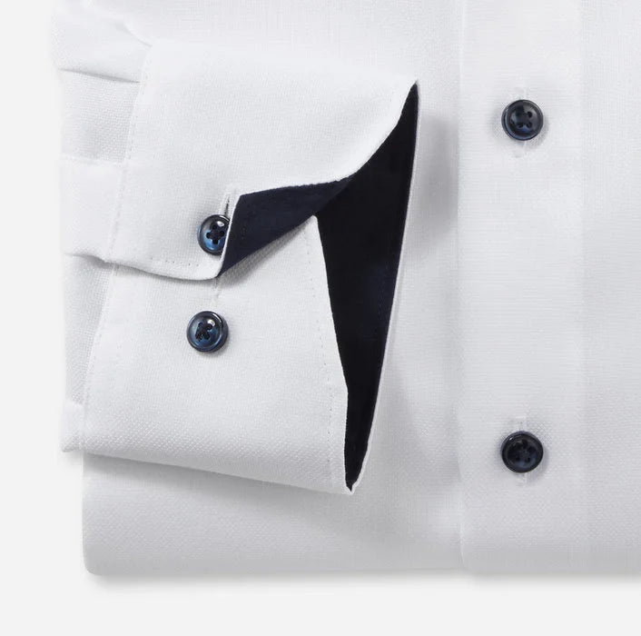 Olymp White Modern Fit Long Sleeve Shirt