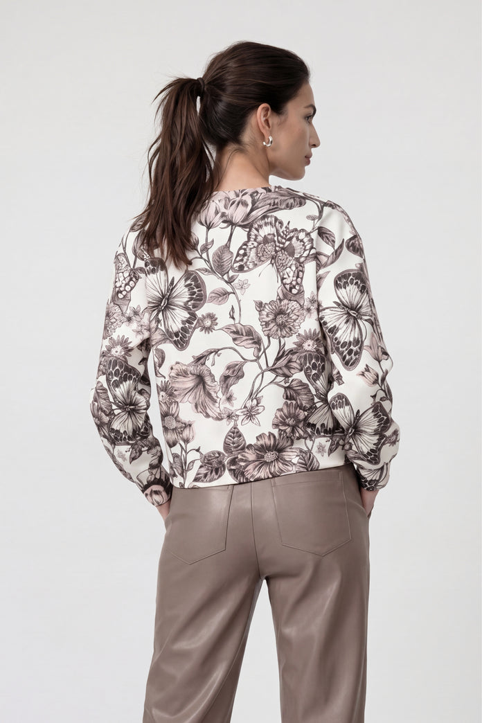 Monari Sweatshirt with Floral Pattern
