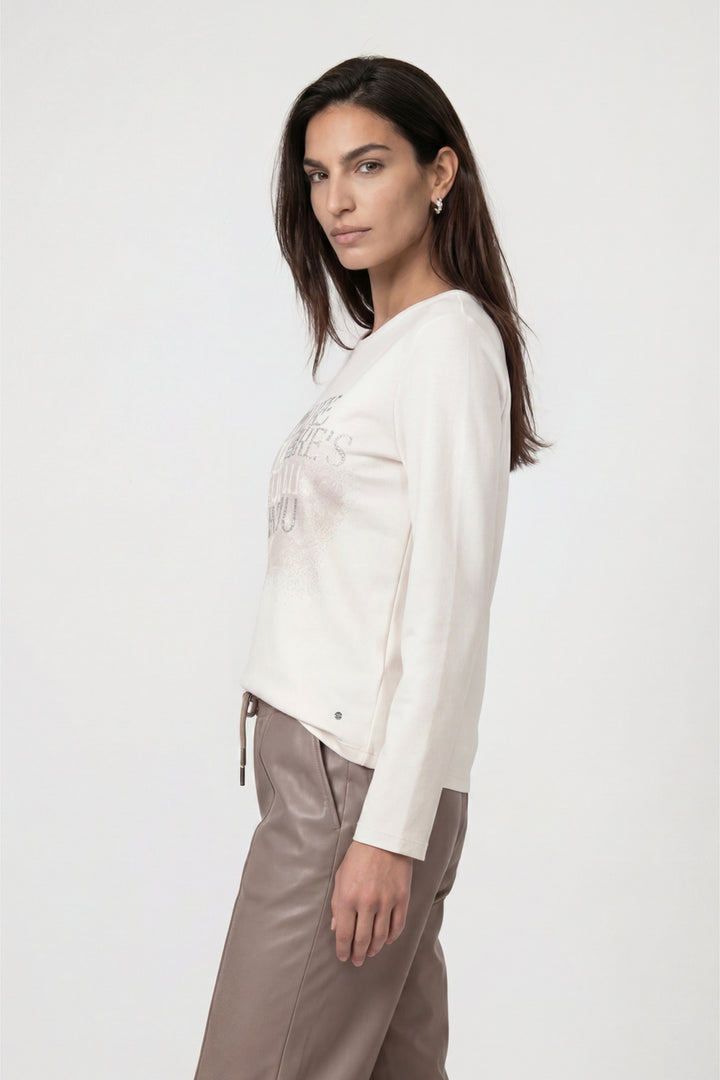 Monari Sweatshirt with Jewelry Details, Beige