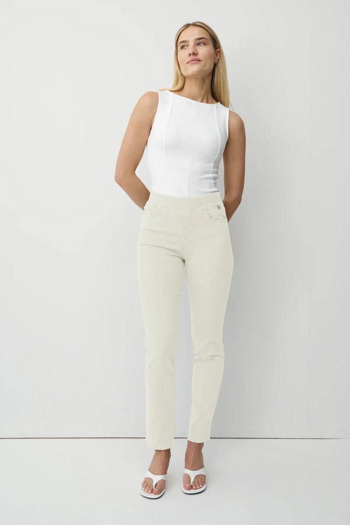Anna Montana Angelika Jump In Slim Fit Leinen Denim Jeans 