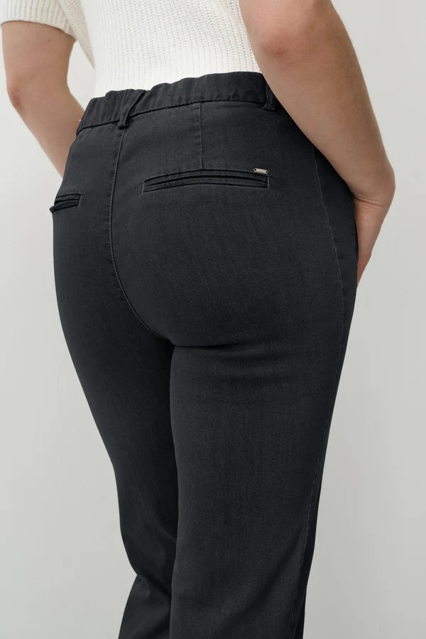 Anna Montana Mila Wide Leg 31"L Flexi Jeans, Schwarz 
