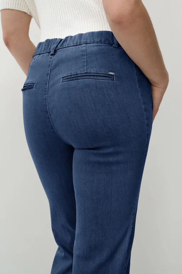Anna Montana Mila Wide Leg 31"L Flexi Stone Wash Jeans 