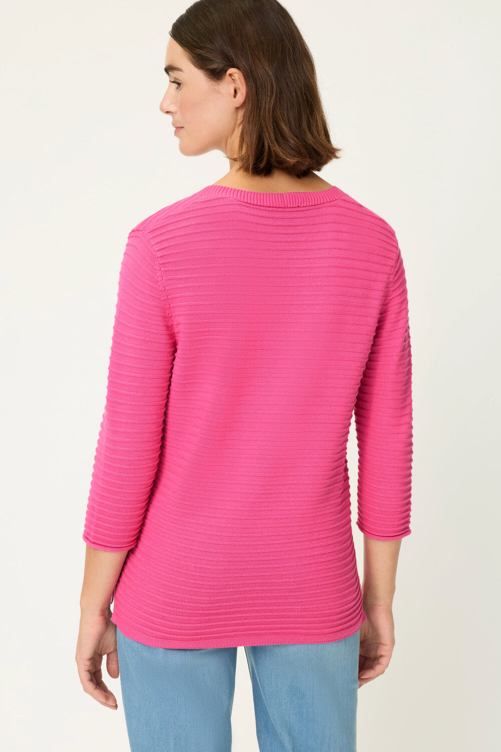 Olsen Rosa V-Ausschnitt-Pullover