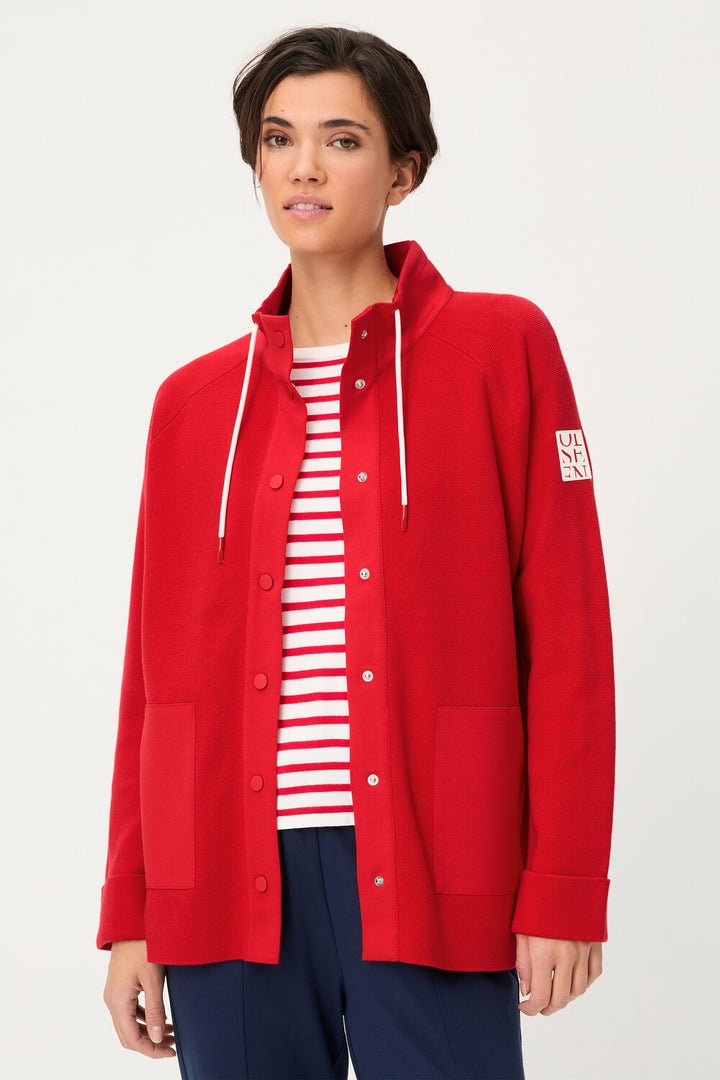 Olsen French Red Langarm-Strickjacke