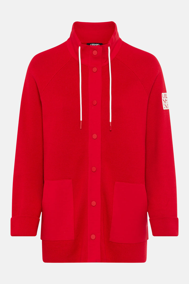 Olsen French Red Langarm-Strickjacke