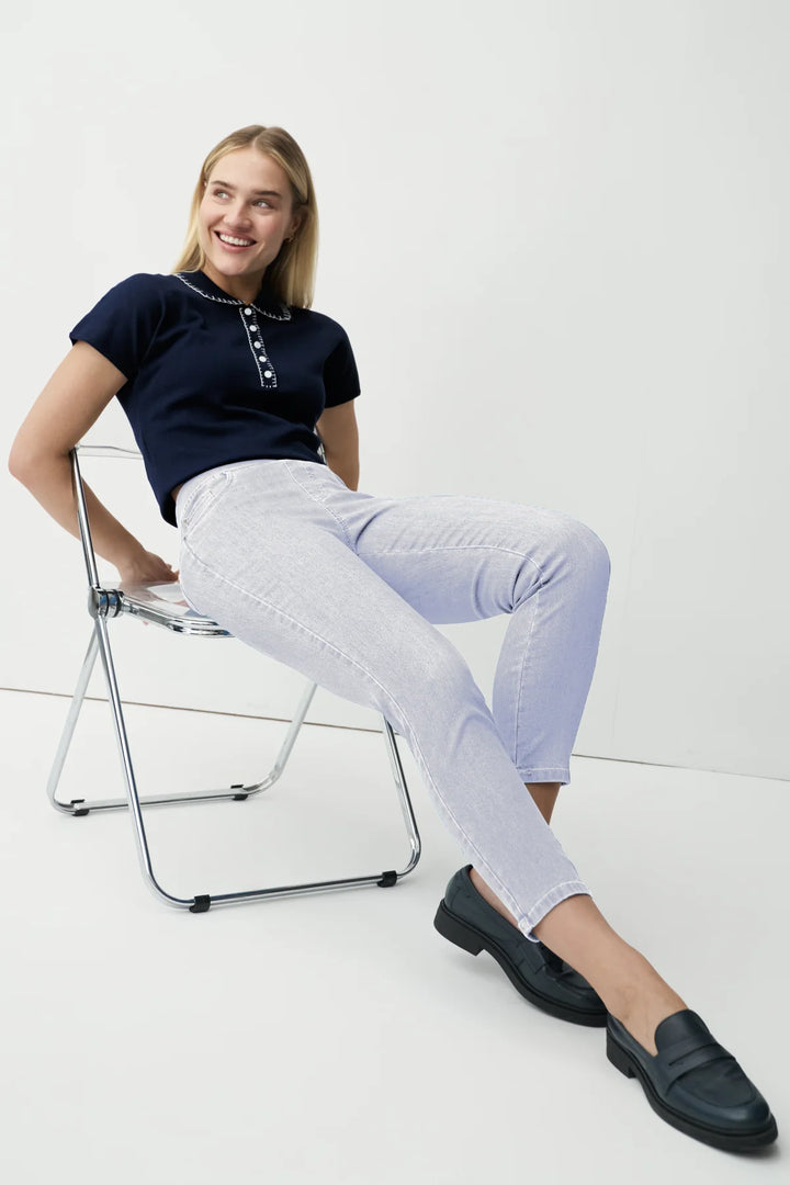 Anna Montana Jump In Slim 7/8 weiße Jeans