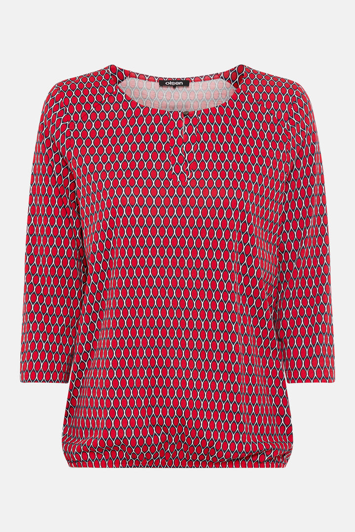Olsen Französisches rotes Langarmshirt