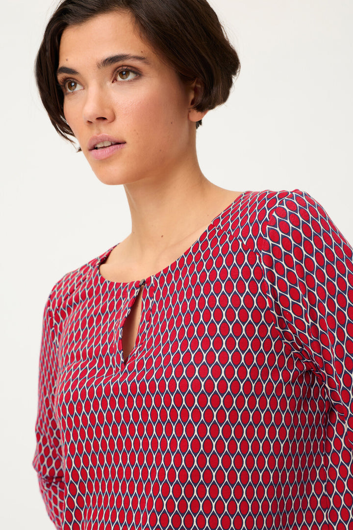 Olsen Französisches rotes Langarmshirt