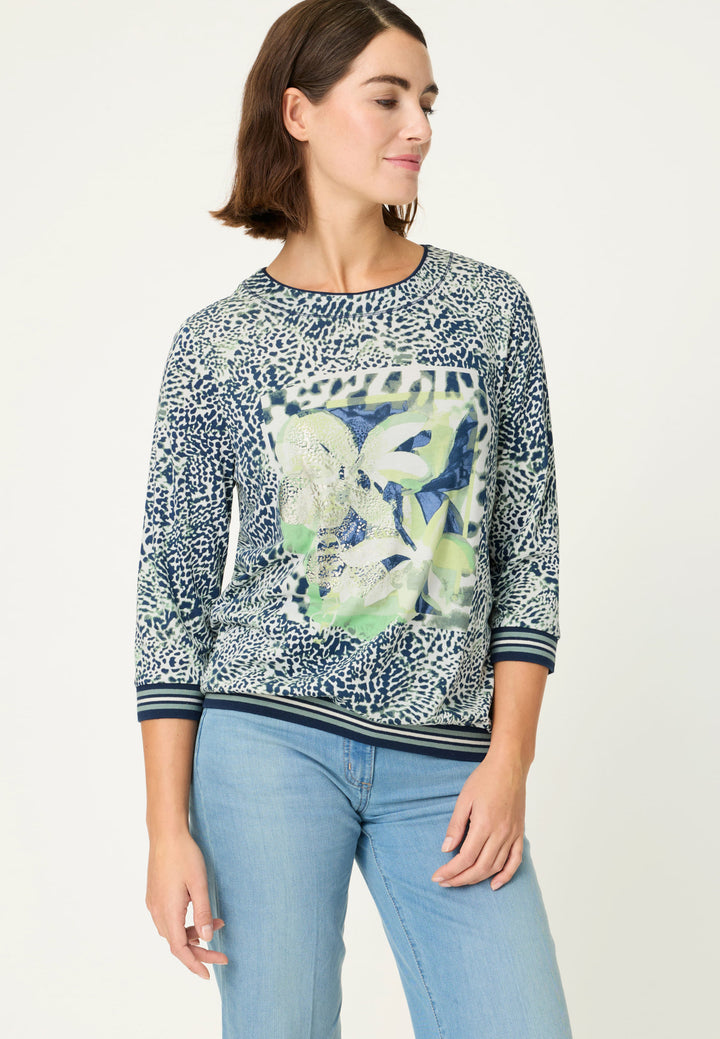 Olsen Langarmshirt mit Blumenmuster