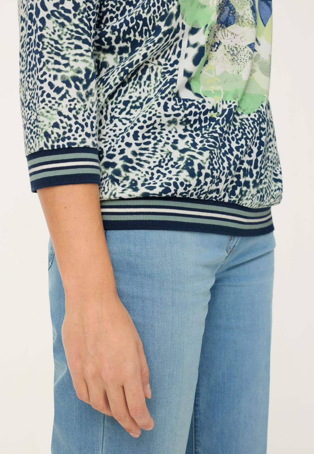 Olsen Langarmshirt mit Blumenmuster