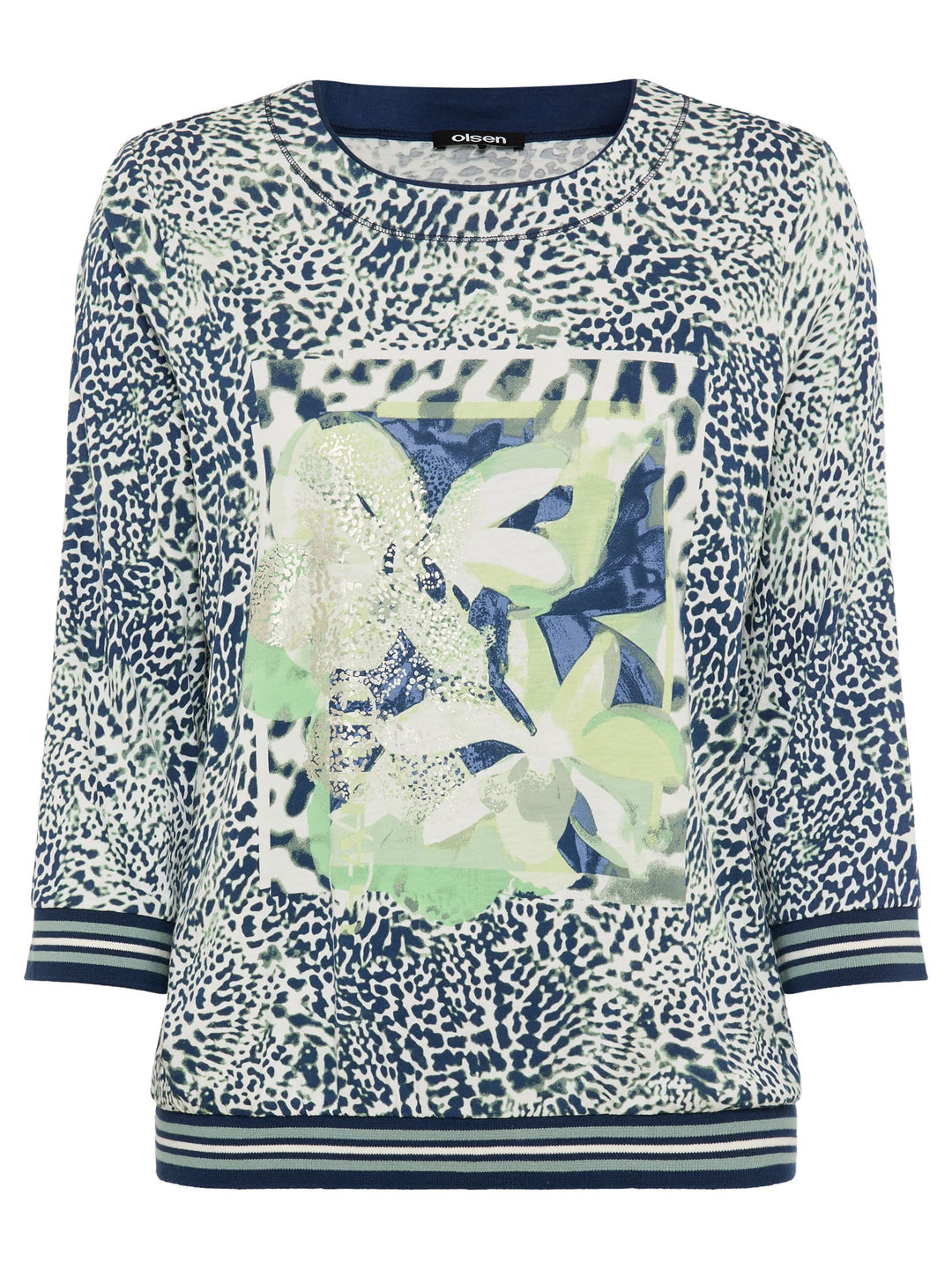Olsen Langarmshirt mit Blumenmuster