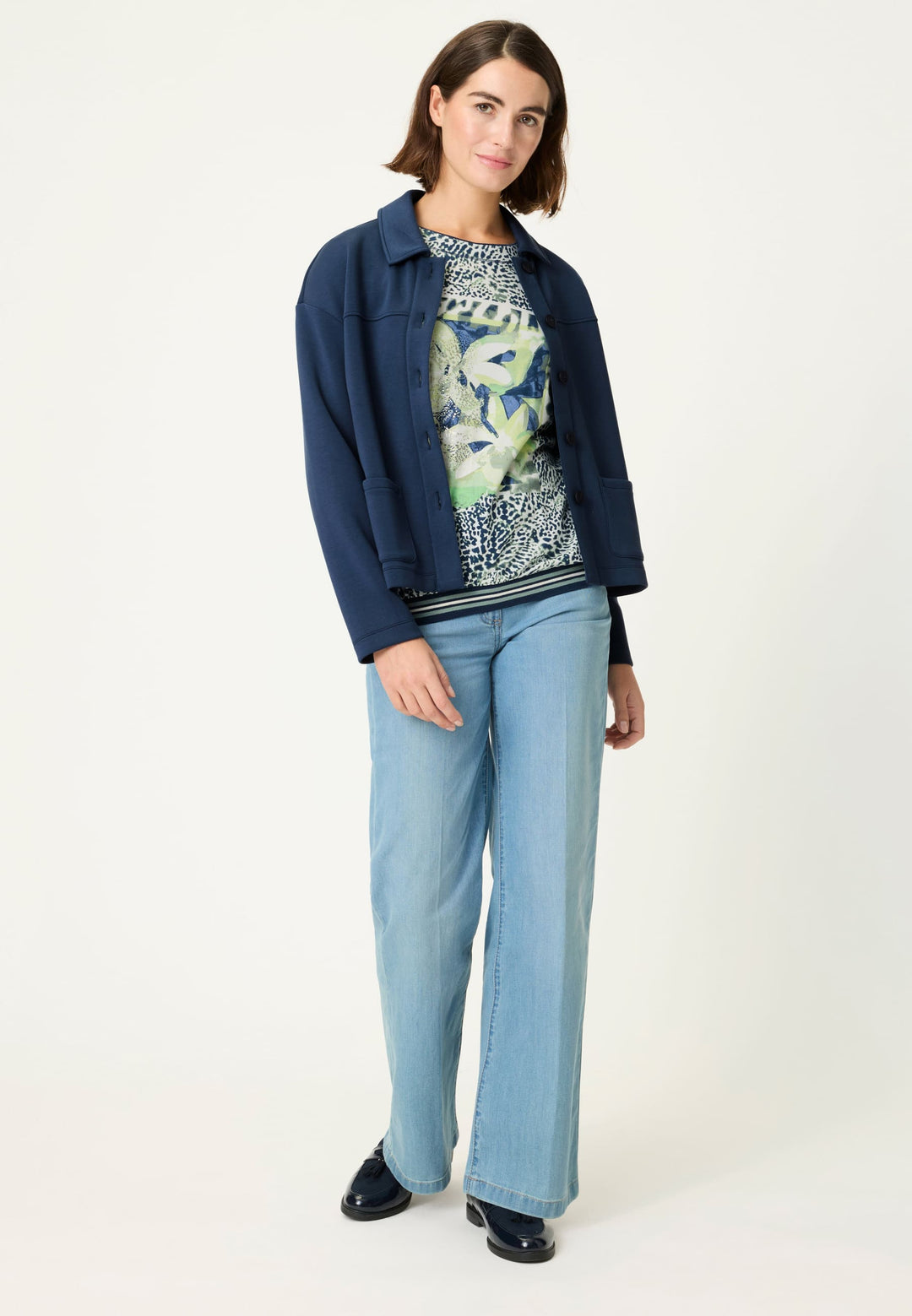 Olsen Langarmshirt mit Blumenmuster
