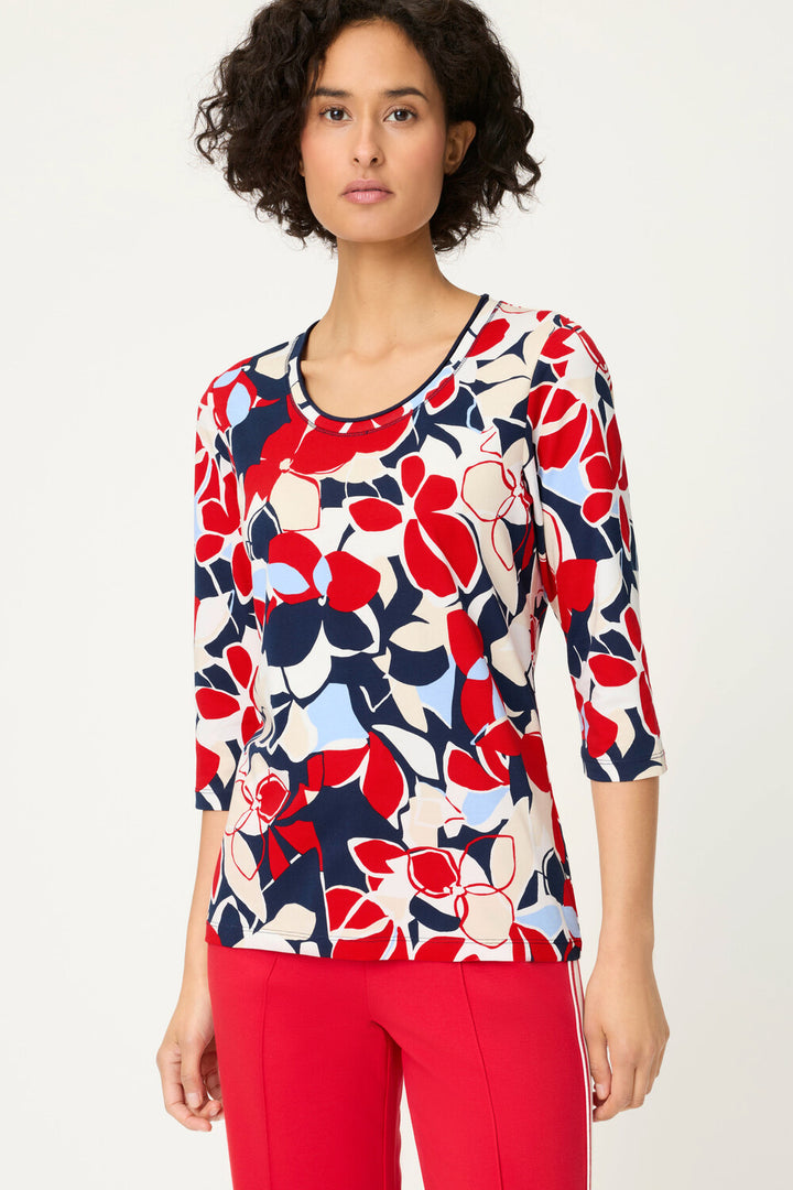 Olsen Französisches rotes Langarmshirt