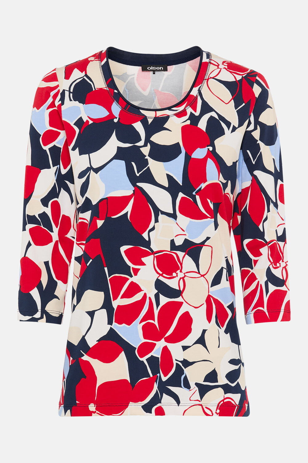 Olsen Französisches rotes Langarmshirt