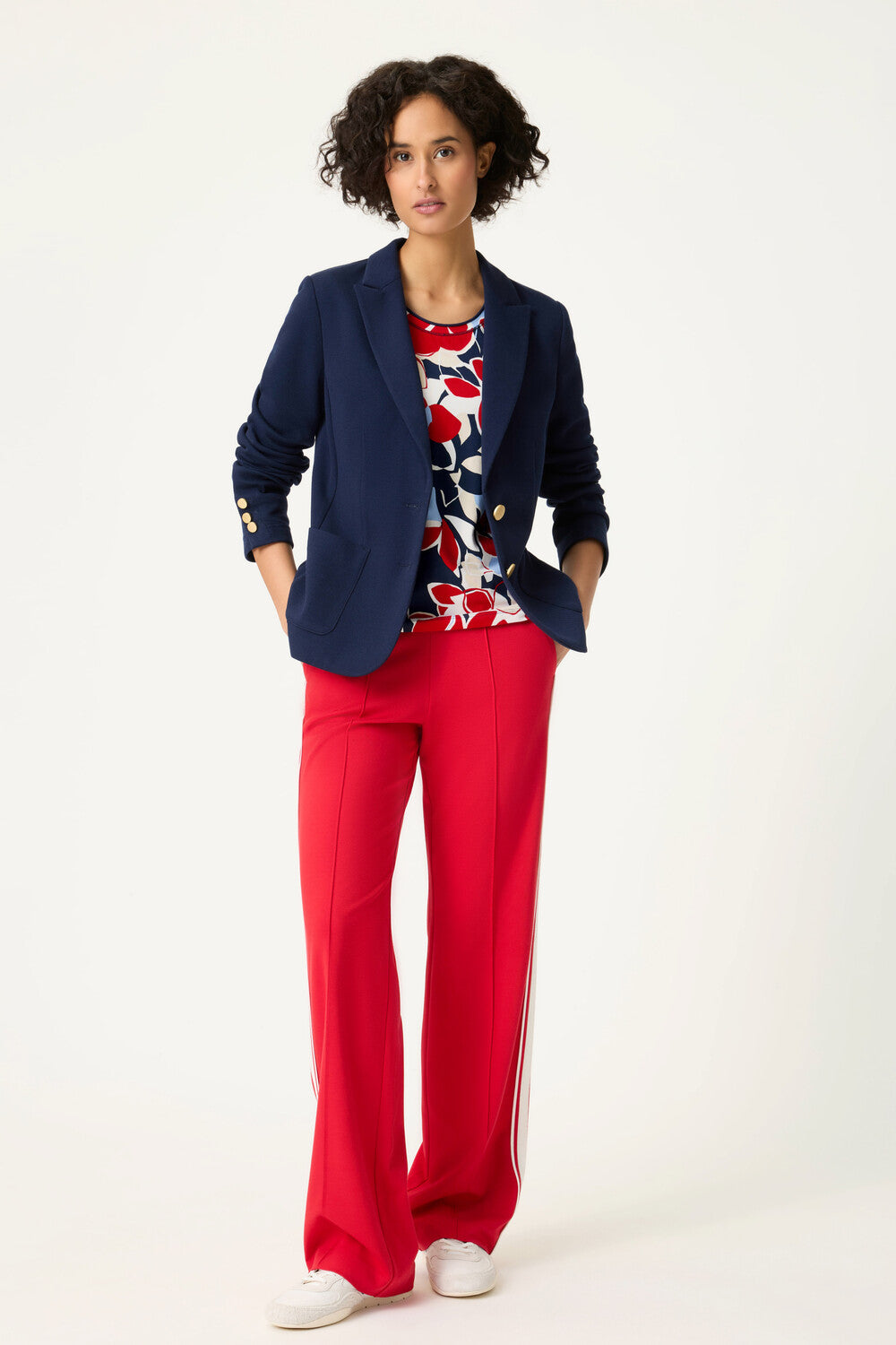 Olsen Französisches rotes Langarmshirt