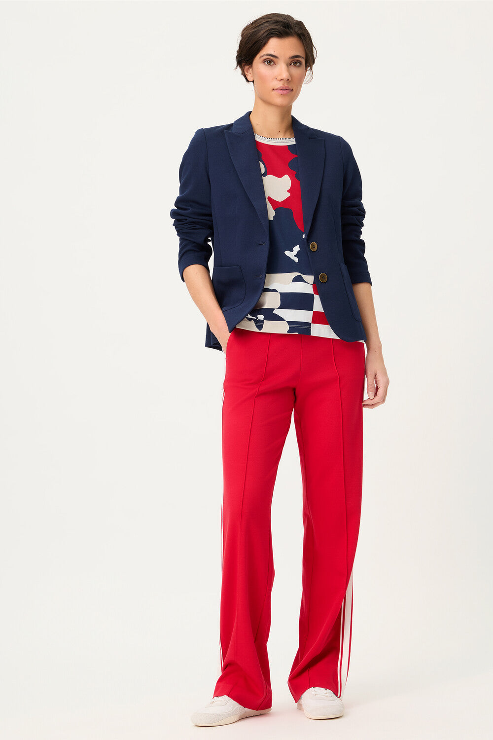 Olsen blaues Langarmshirt