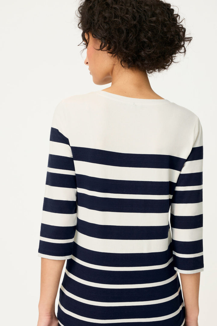 Olsen Langarmshirt mit Streifen in Tintenblau