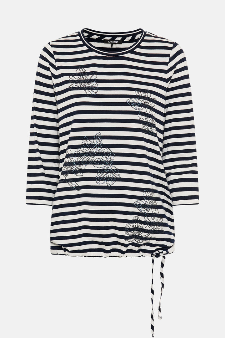 Olsen blaues Langarmshirt