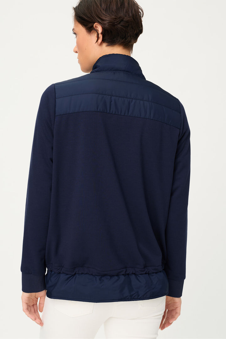 Olsen Langarm-Jerseyjacke in Tintenblau