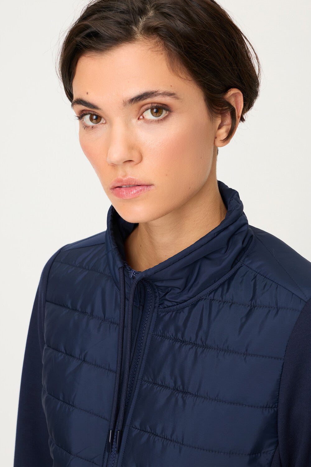 Olsen Langarm-Jerseyjacke in Tintenblau