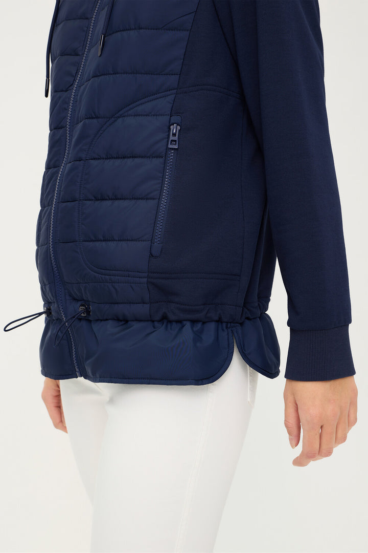 Olsen Langarm-Jerseyjacke in Tintenblau