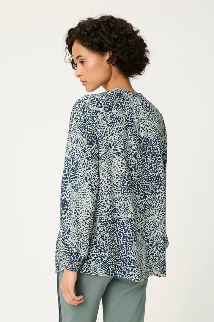 Olsen Bluse mit mehrfarbigem Muster