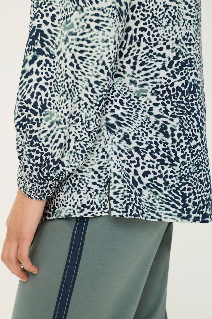 Olsen Bluse mit mehrfarbigem Muster