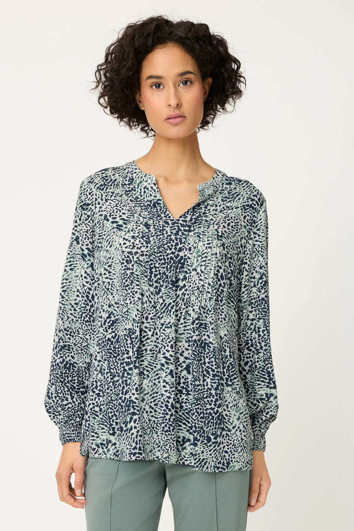 Olsen Bluse mit mehrfarbigem Muster