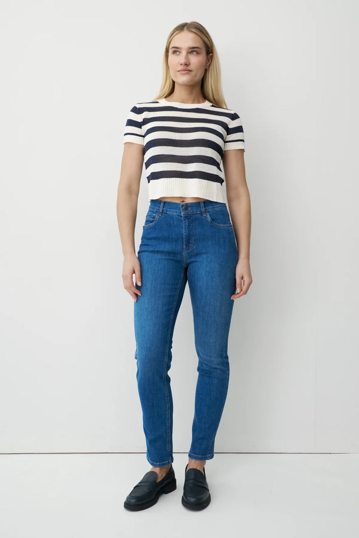 Anna Montana Angelika Slim Fit Jeans aus hellem Denim
