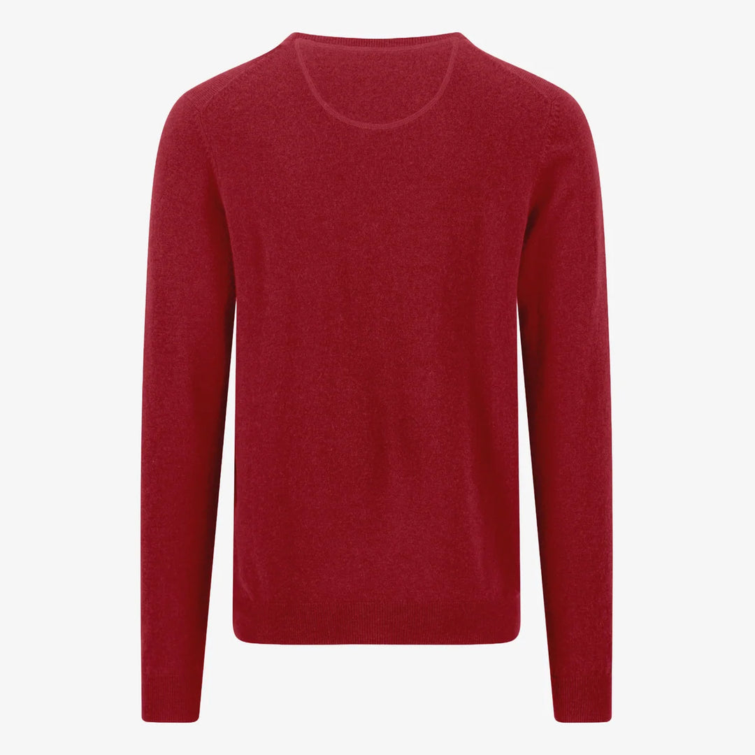 Fynch Hatton Wool Cashmere Crew Neck Sweater, Brick