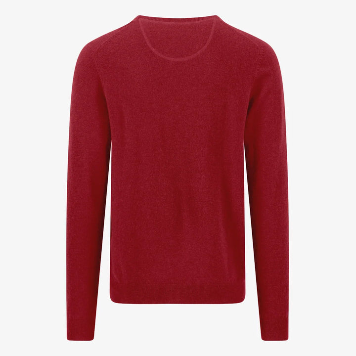 Fynch Hatton Wool Cashmere Crew Neck Sweater, Brick