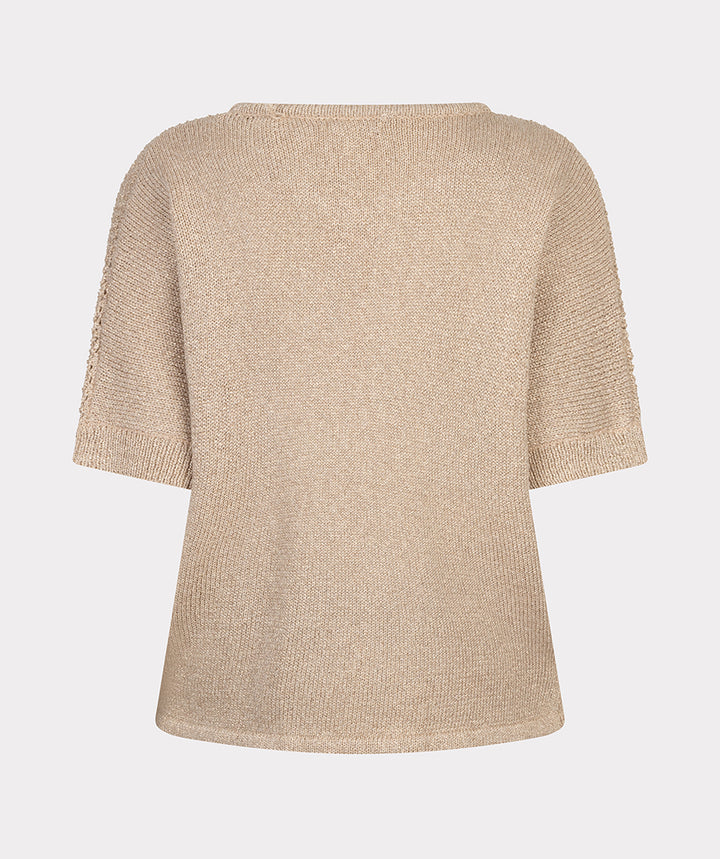 EsQualo Light Sand Sweater Ajour Batwing