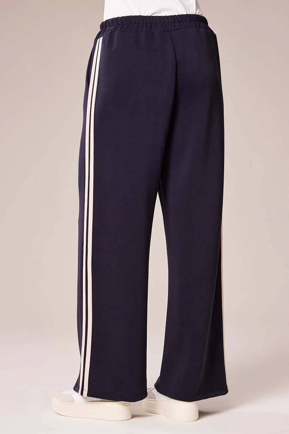 Decollage Navy Relaxed Wide-Leg Hose