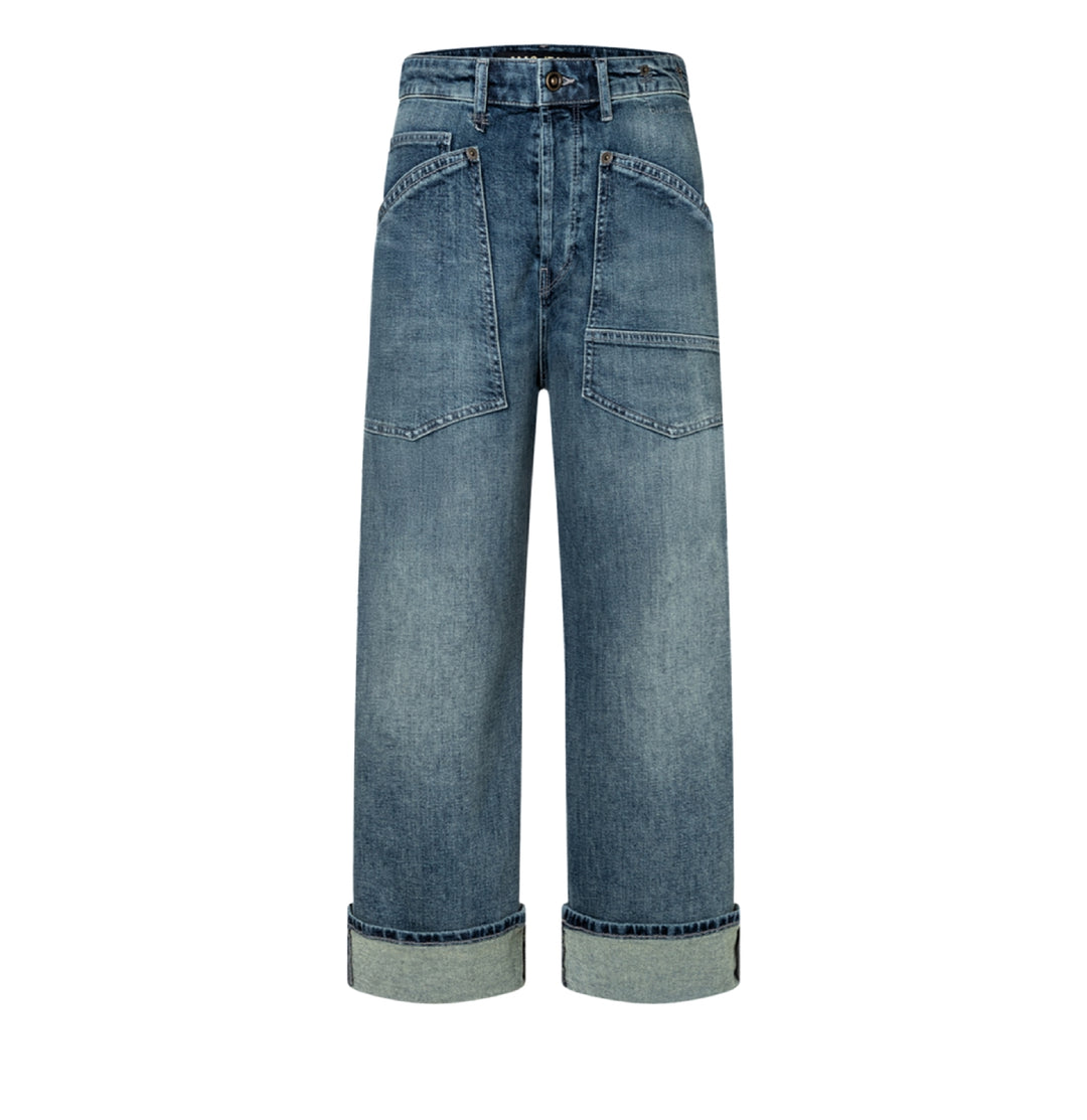 Mac Jeans Baggy Straight Blueish Green Tinted Jeans