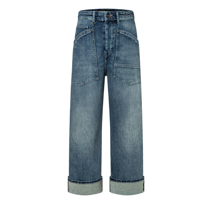 Mac Jeans Baggy Straight Blueish Green Tinted Jeans
