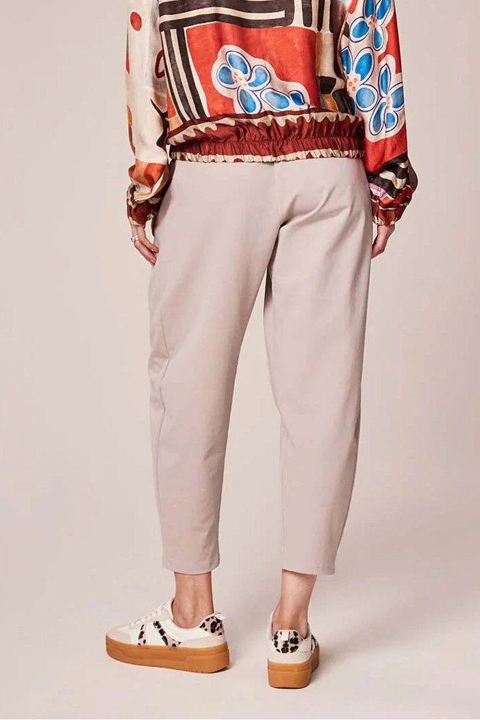 Decollage Taupe Barrel Leg Pants
