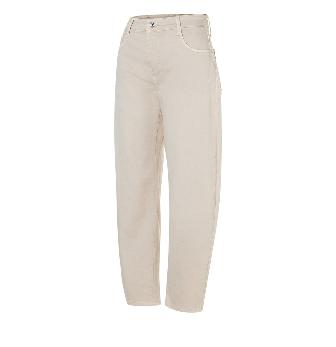 Mac Jeans Danni Ivory Barrel Authentic High Stretch Gabardine Jeans