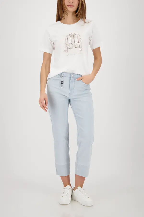 Monari Off-White Print Top