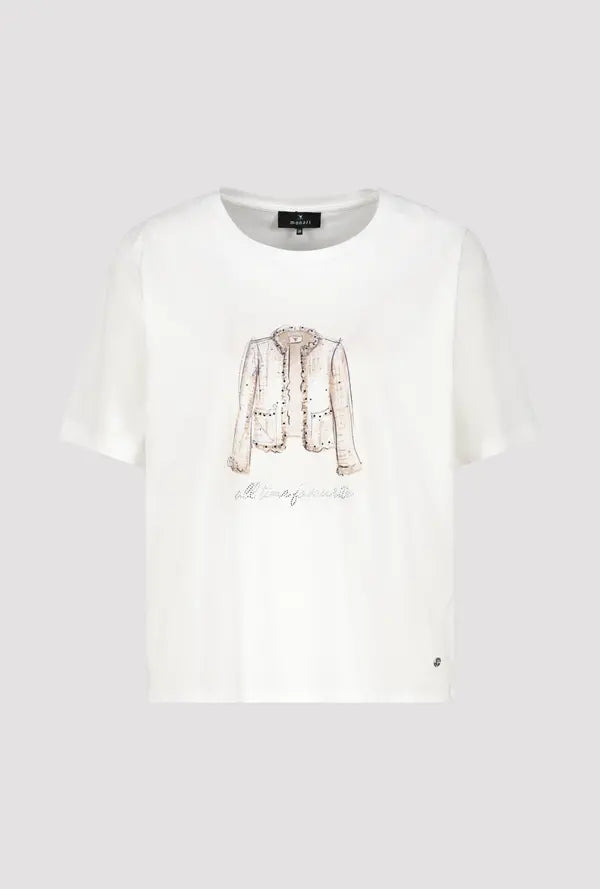 Monari Off-White Print Top