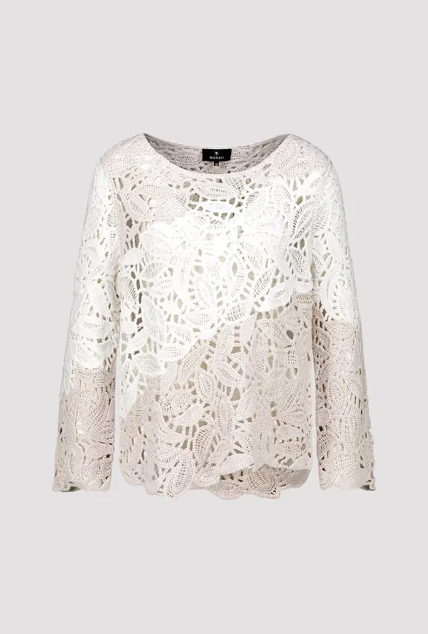 Monari Off White Cornelli Muster Pullover