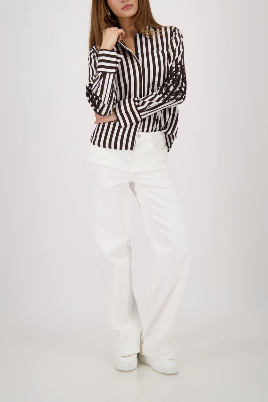 Monari braun gestreifte Bluse