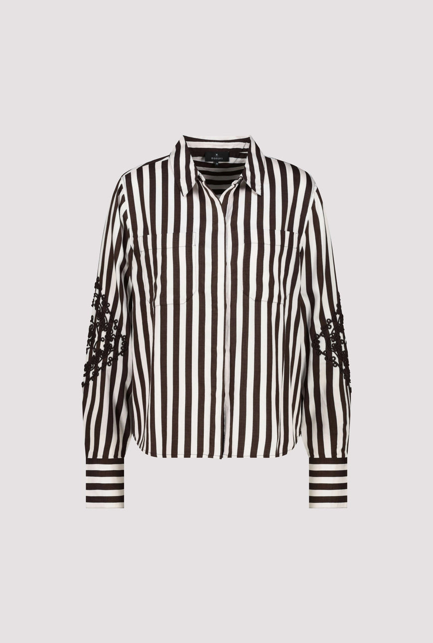 Monari braun gestreifte Bluse