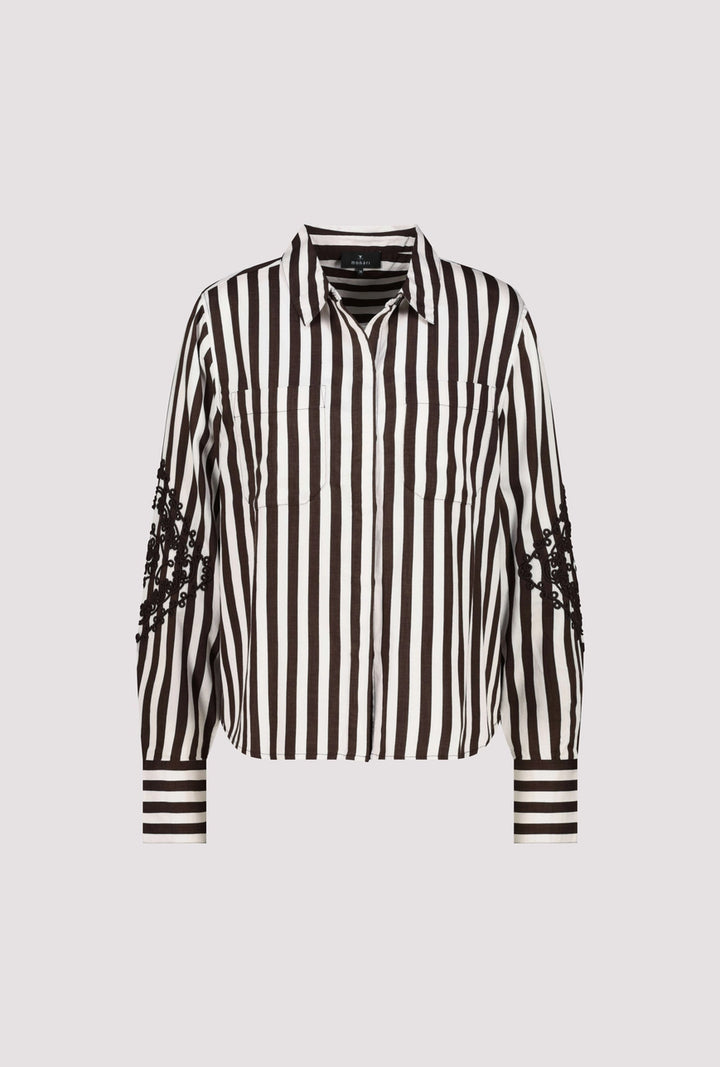 Monari braun gestreifte Bluse