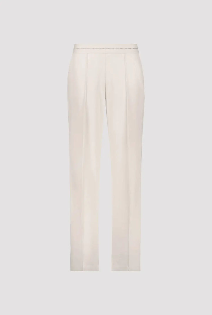 Monari Beige Jogginghose mit geradem Bein